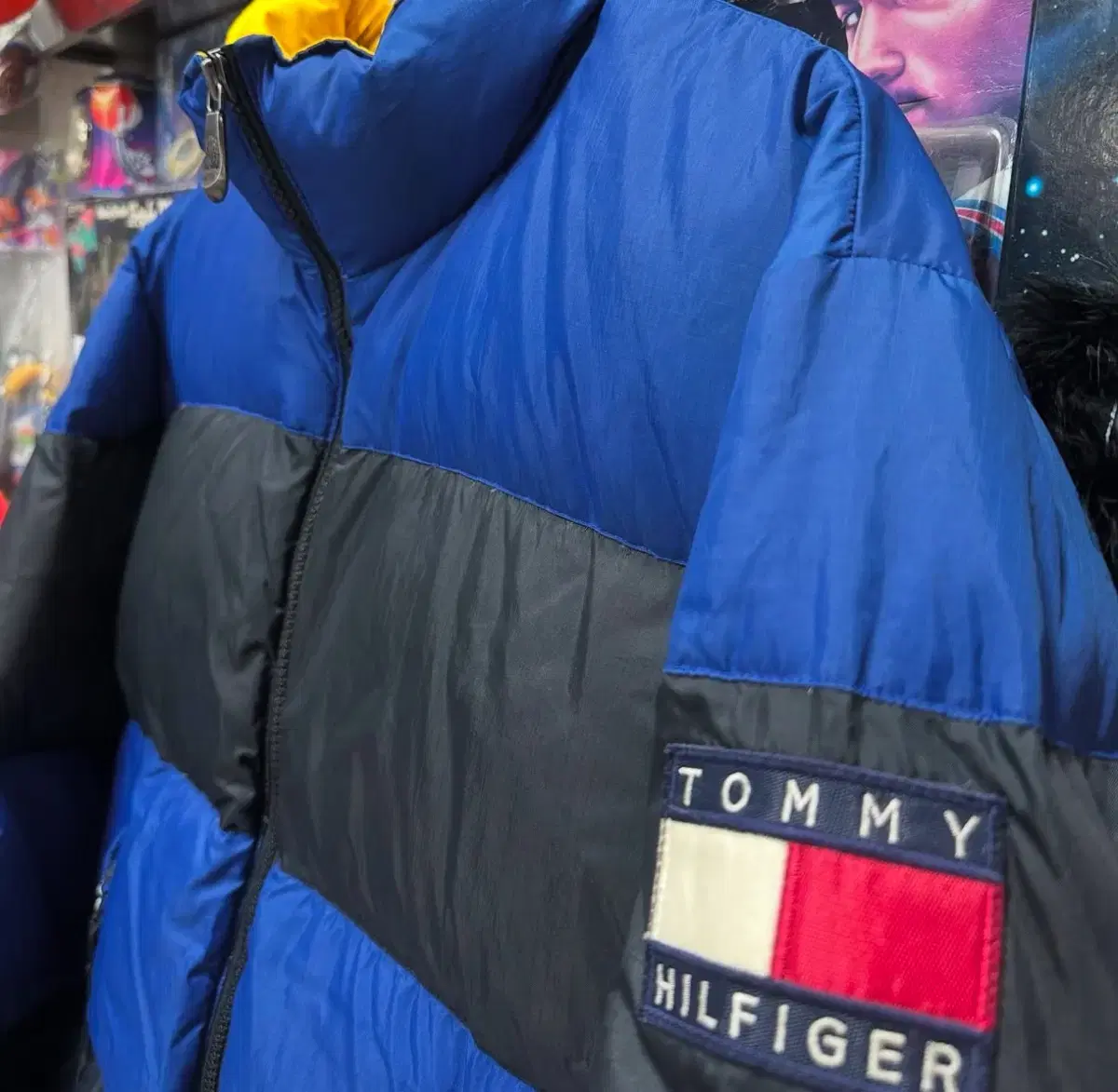 90S TOMMY HILFIGER 타미힐피거 컬러블락 다운 자켓 패딩